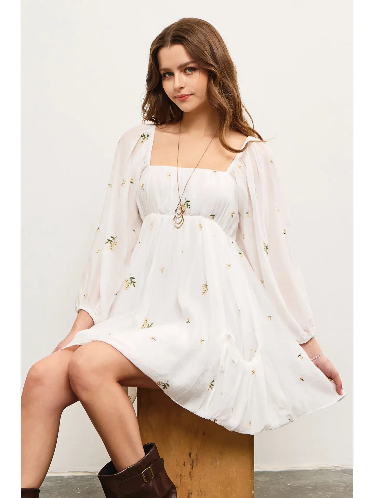 Flower Embroidery Dress