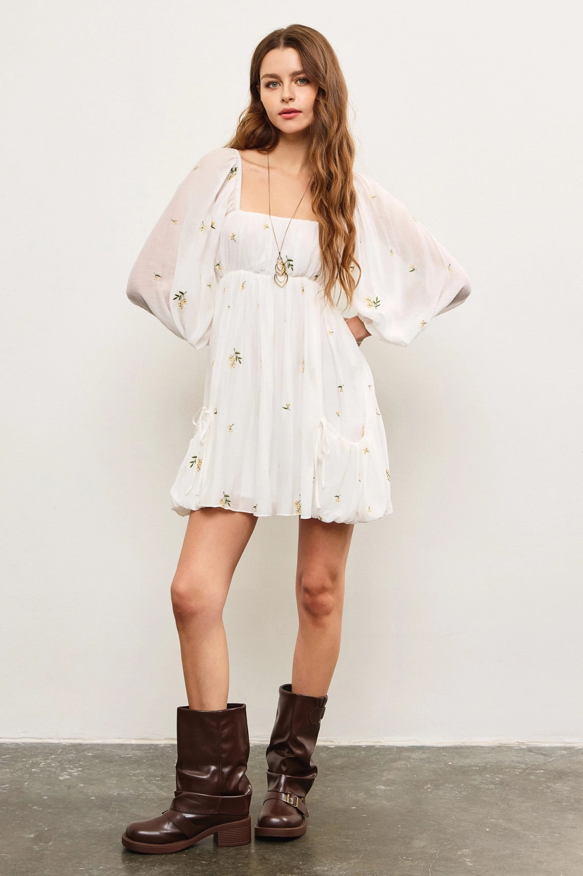 Flower Embroidery Dress