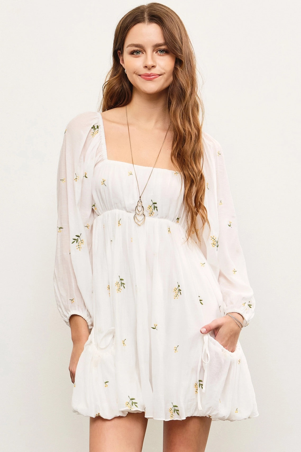 Flower Embroidery Dress