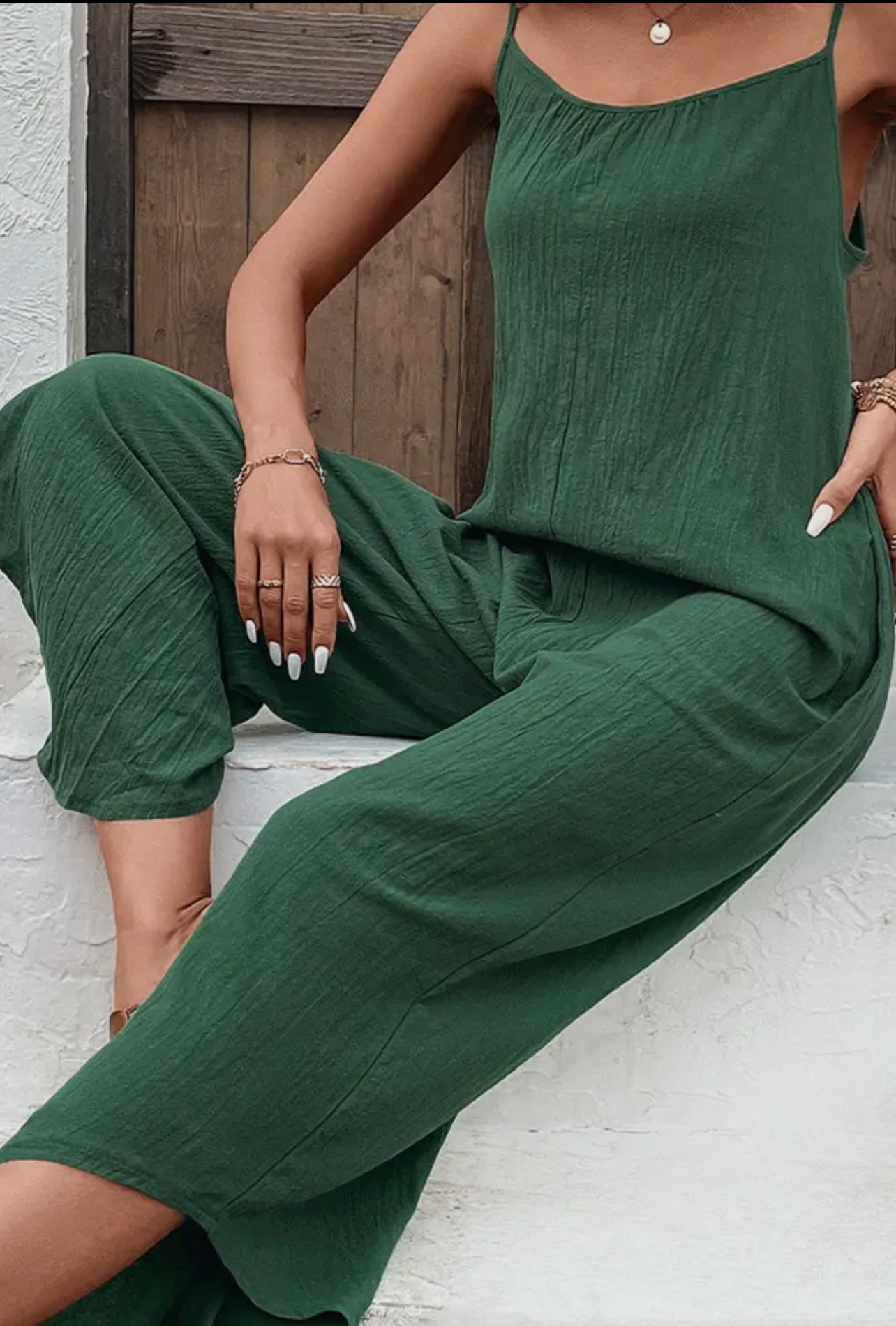 One Piece Spaghetti Strap Jumpsuit