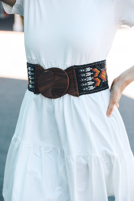 Tribal Pattern Bead Belt