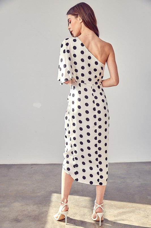 ONE SHOULDER WRAP DRESS