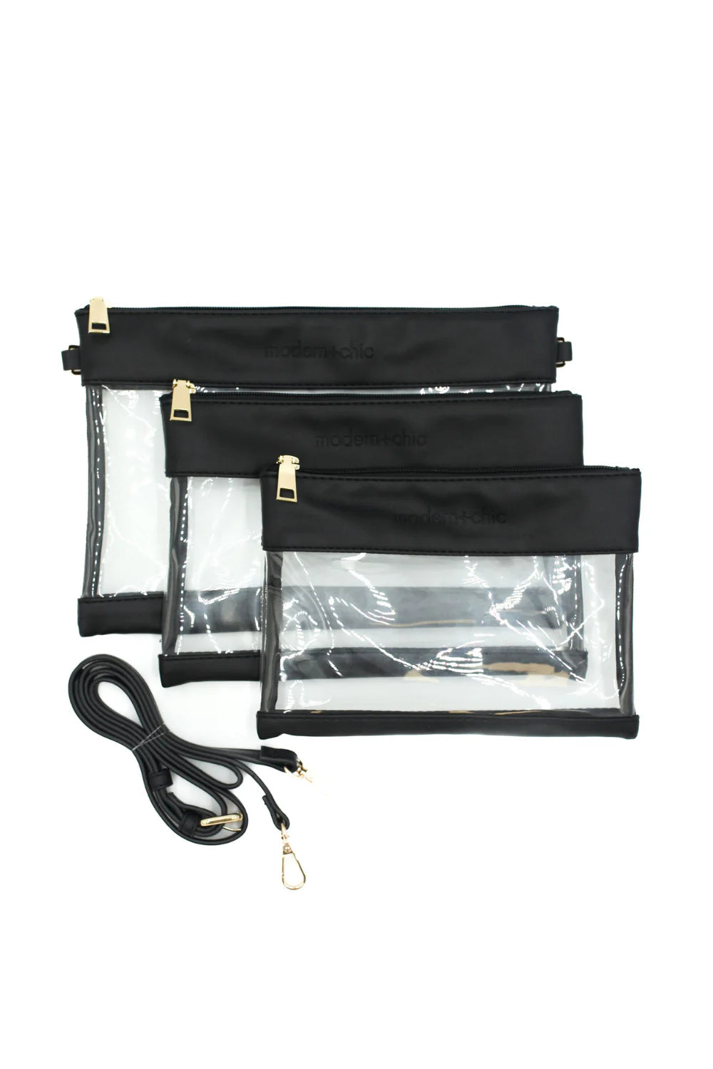 Classy Clear Stadium Bag with Guitar Strap