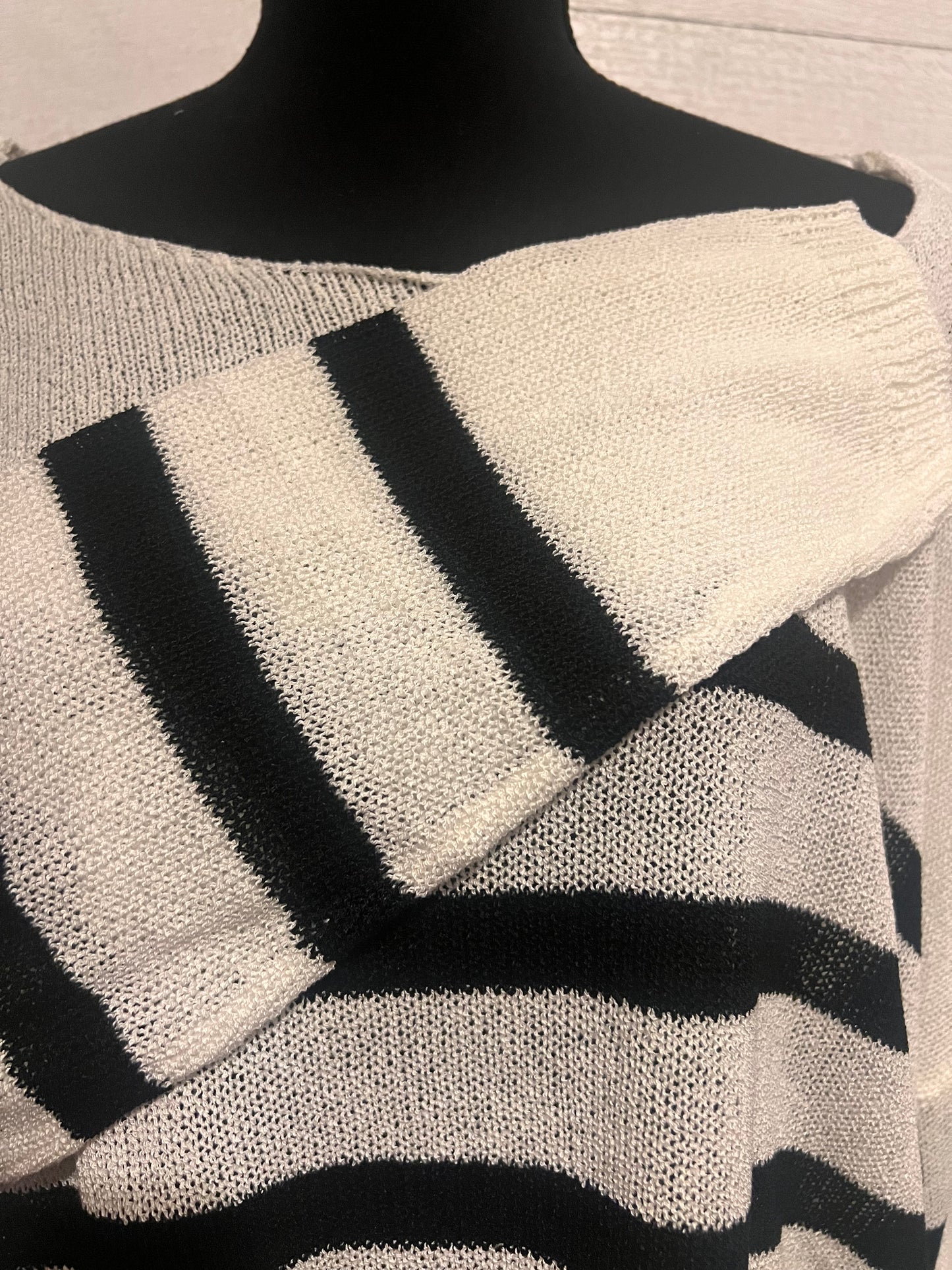 White Top with Black Stripe