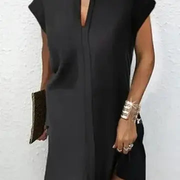 Split Joint V Neck Mini Dress