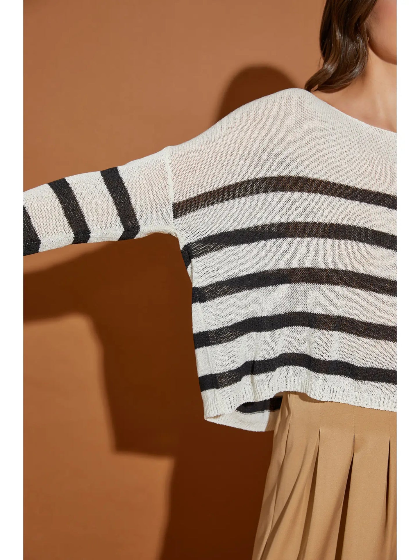 White Top with Black Stripe